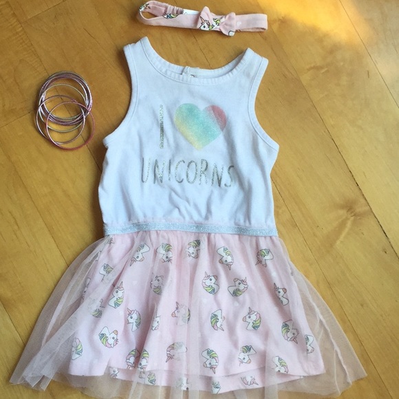 mini heroes Other - Mini Heroes Unicorn Dress w/ headband 24months 🦄